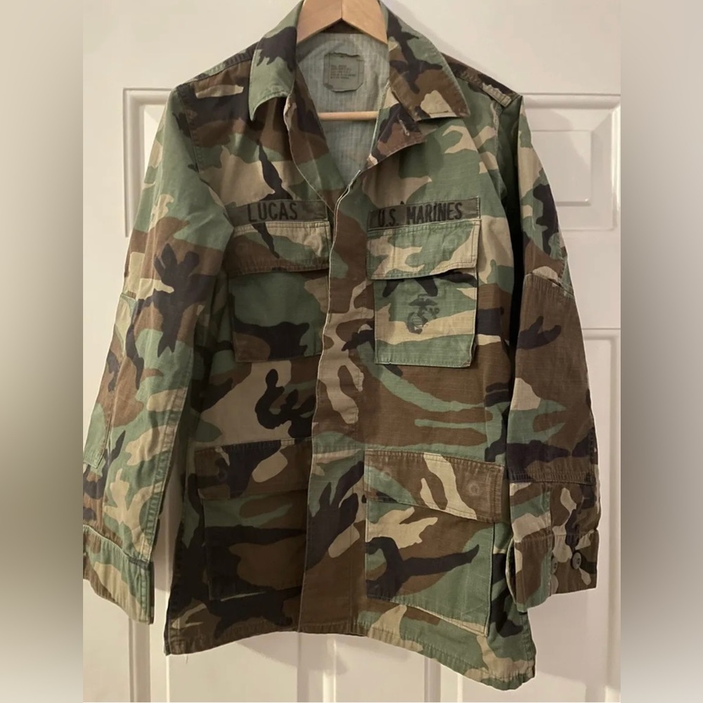 Woodland Camouflage Combat Pattern  Coat Small Reg 8415-01-390-8545